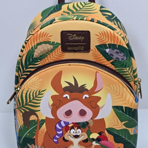 NEW Loungefly Disney The Lion King Timon & Pumbaa Mini Backpack - Picture 2 of 7